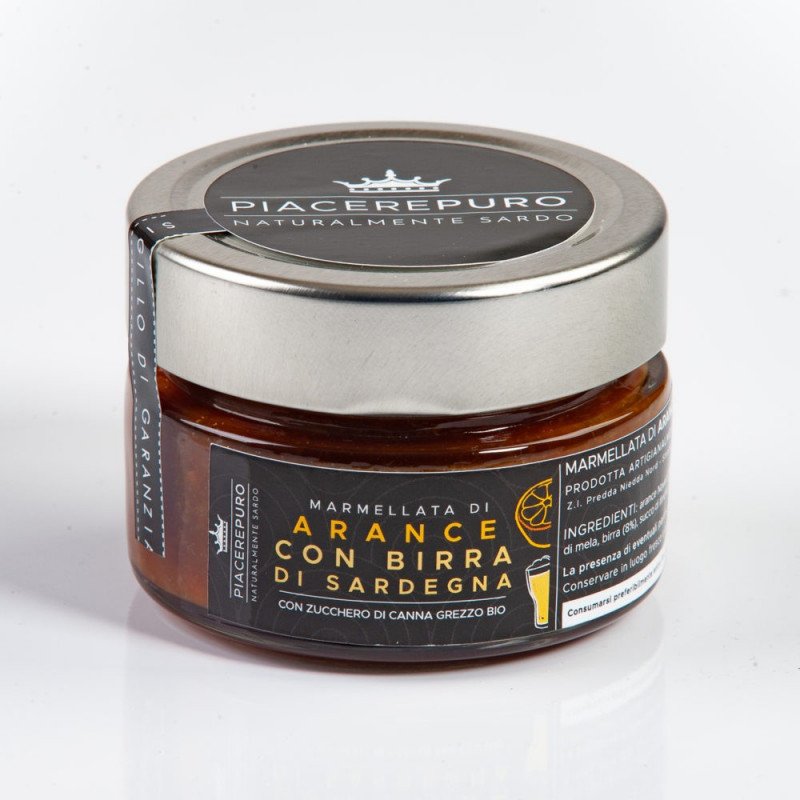 Orange marmalade with Sardinian brandy - Piacere Puro