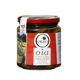 Spicy Oia Pistada, olives in evo oil - Famiglia Orro