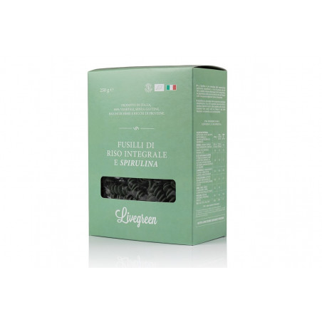 Wholemeal Rice Fusilli and Spirulina - Livegreen