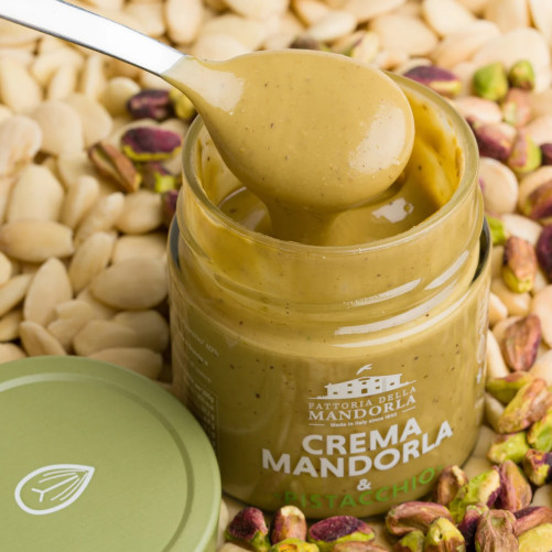 CREMA BIO DI MANDORLA E PISTACCHIO - La Fattoria della Mandorla