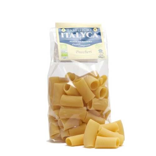 Paccheri Bio - Pâtes de semoule de blé dur - Produites en Basilicate - Paquet de 500 g - Pastificio Italyca