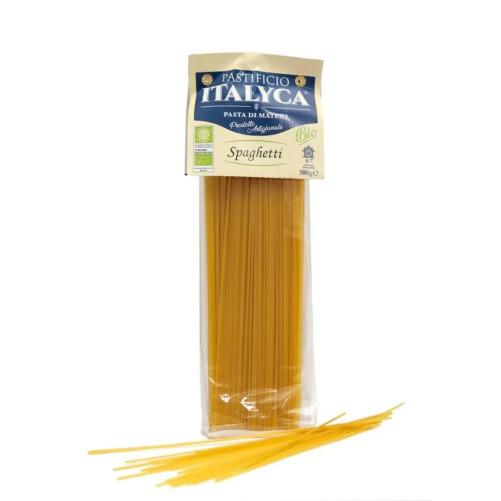 Spaghetti Bio - Pasta di Grano Duro - Prodotta in Basilicata - Pacco da 500 g - Pastificio Italyca