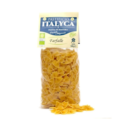 Farfalle Bio - Pasta di Grano Duro - Prodotta in Basilicata - Pacco da 500 g - Pastificio Italyca
