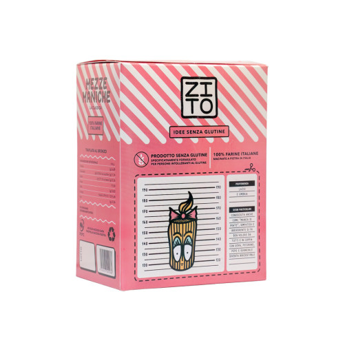 Classic Mezze Maniche - Gluten-Free Pasta - Produced in Lazio - Typical Italian Product - 400 g Pack - Pasta Zito