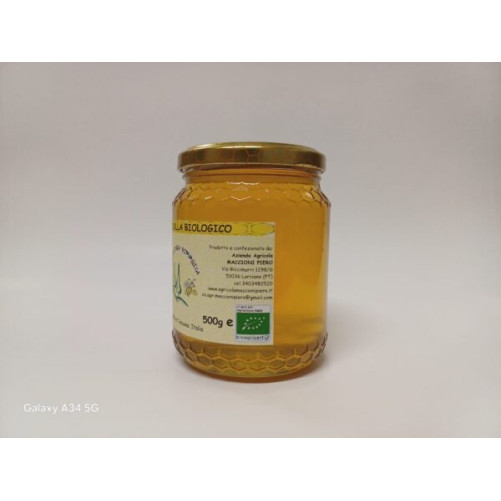 Organic Sulla Honey – Tuscan Honey – 500 g Jar – Azienda Agricola Maccioni Piero