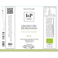 N° 6 Grand Cru Musignano - Frantoio - Olio Extravergine di Oliva - Prodotto Tipico del Lazio - Bottigia da 250 ml - I & P N° 6 Grand Cru Musignano - Frantoio - Olio Extravergine di Oliva - Prodotto Tipico del Lazio - Bottigia da 250 ml - I & P
