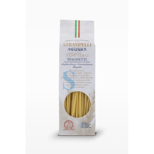 Spaghetti – Hartweizenpasta – Typisch italienisches Produkt – Hergestellt im Latium – 500-g-Packung – Strampelli