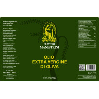 Olio Extravergine di Oliva - Olio EVO - Estratto a Freddo - Prodotto a Brescia - Bottiglia da 750 ml - Frantoio Manestrini