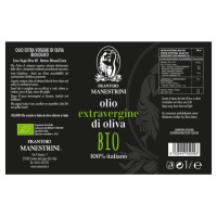 Olio Extravergine di Oliva BIOLOGICO - Estratto a Freddo - Prodotto a Brescia - Bottiglia da 1 L - Frantoio Manestrini Olio Extravergine di Oliva BIOLOGICO - Estratto a Freddo - Prodotto a Brescia - Bottiglia da 1 L - Frantoio Manestrini