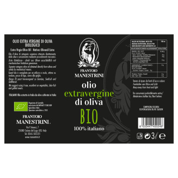 Olio Extravergine di Oliva BIOLOGICO - Frantoio Manestrini - 3 L - Frantoio Manestrini