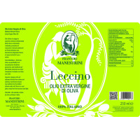 Olio Monocultivar Leccino - Olio EVO - Estratto a Freddo - Prodotto a Brescia - Bottiglia da 250 ml - Frantoio Manestrini
