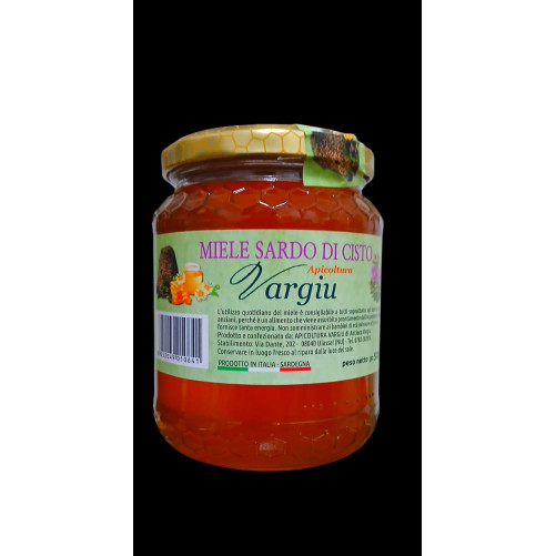 Miele di Cisto - Miele Sardo - Prodotto Tipico Sardo - Vasetto da 250g - Apicoltura Vargiu