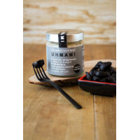 Uhmami Spalmabile all’Aglio Nero - Specialità a Base di Bulgur Fermentato - Prodotto a Senago - Vasetto da 200 g - Uhmami
