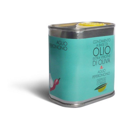 Olio extra vergine di oliva, aromatizzato all'aglio e peperoncino  - Oleificio Corrias