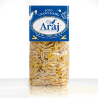 Malloreddus Rustici Zafferano - Pasta di Grano Duro - Prodotto Tipico Sardo - Pacco da 500 g - Araj Malloreddus Rustici Zafferano - Pasta di Grano Duro - Prodotto Tipico Sardo - Pacco da 500 g - Araj
